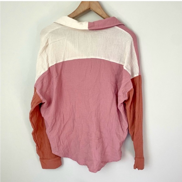 HEYDAY Colourblock Button-Down Shirt - Picture 7 of 7